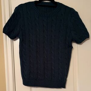 Women’s Green Cable Knit Sweater